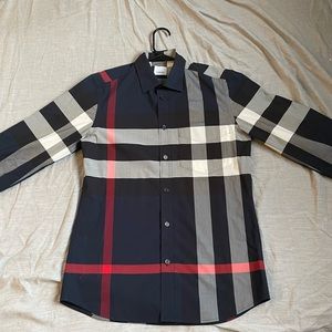 Mens Burberry button up dress shirt
